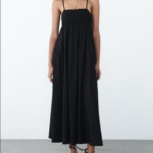 Zara Linen Blend Dress-XS